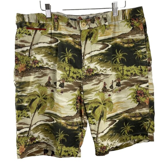 Tommy Bahama Tropcial Island Hula Girl Printed Shorts Mens Size 36 - Picture 1 of 11